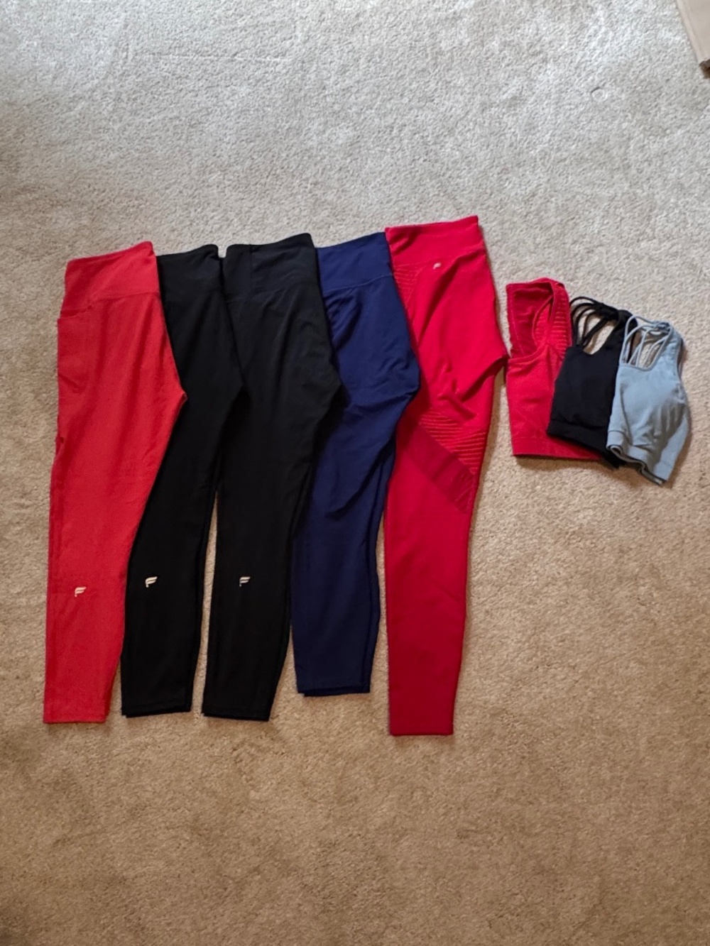 Fabletics 8 pieces for $50 | Sz M | 3 bras and 5 leggings
